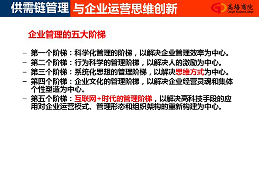 一个企业的成长被其经营者所达到的思维空间所限制